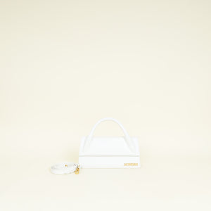Jacquemus White Le Chiquito Long Top Handle Bag