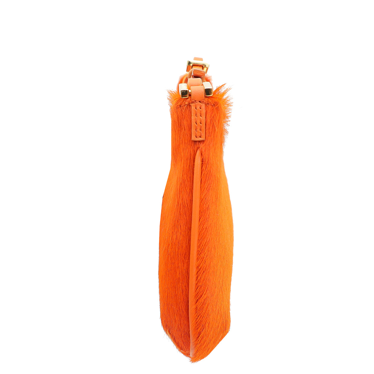 Jacquemus Orange Calf Hair Le Bisou Shoulder Bag