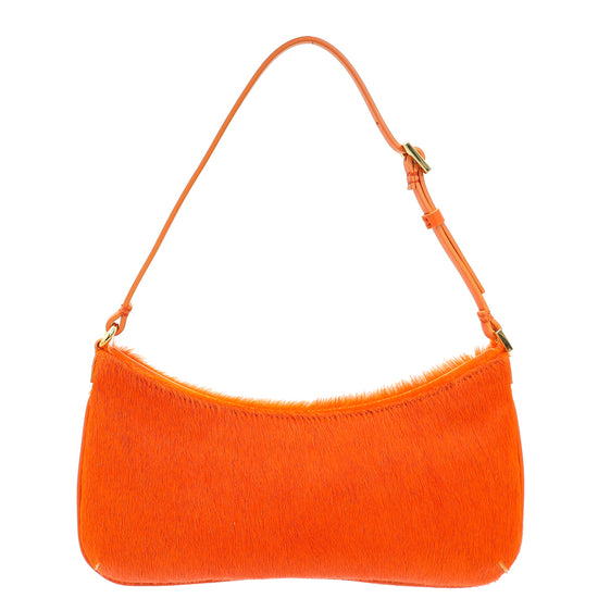 Jacquemus Orange Calf Hair Le Bisou Shoulder Bag