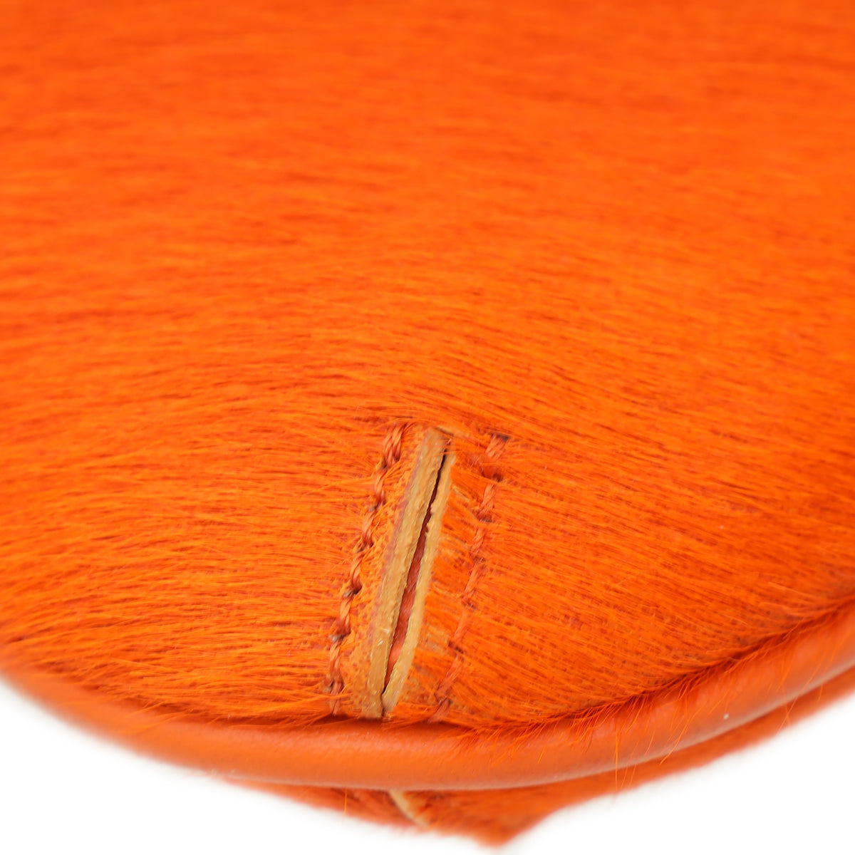 Jacquemus Orange Calf Hair Le Bisou Shoulder Bag