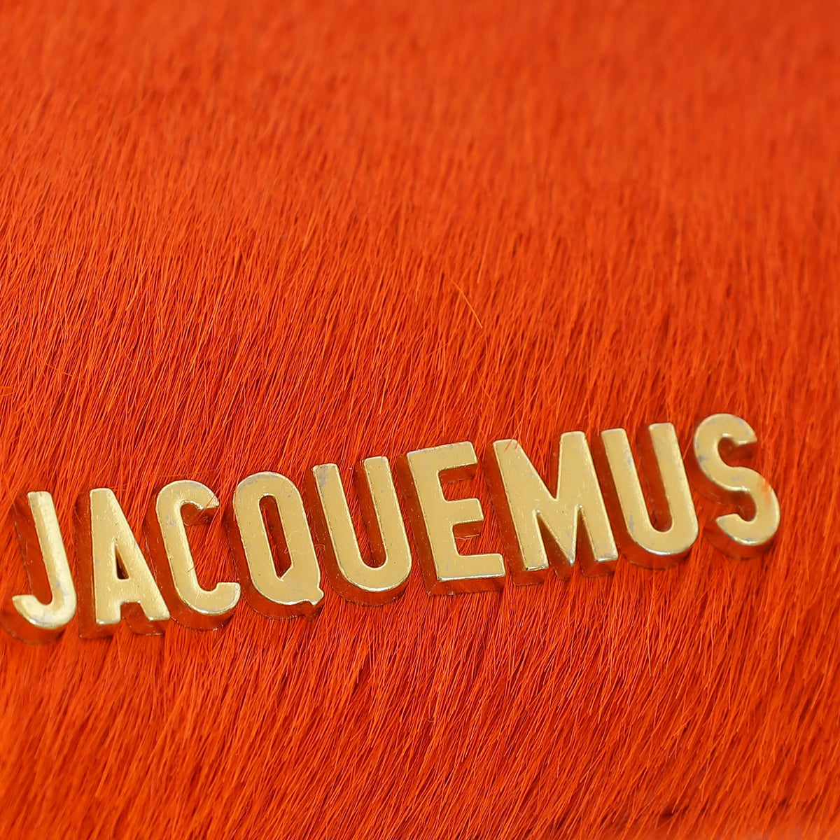 Jacquemus Orange Calf Hair Le Bisou Shoulder Bag