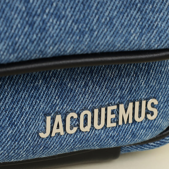 Jacquemus Bicolor Le Bambimou Denim Padded Bag-Jacquemus-THE CLOSET