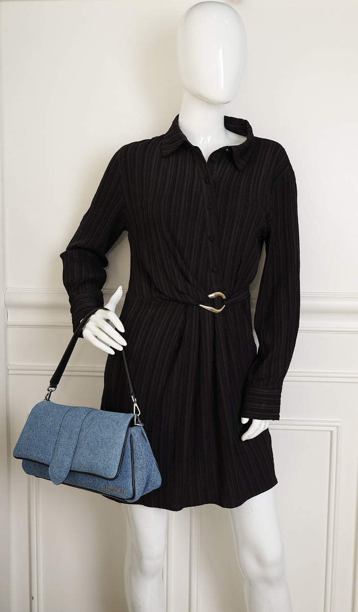 Jacquemus Bicolor Le Bambimou Denim Padded Bag-Jacquemus-THE CLOSET