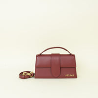 Jacquemus Burgundy The Large Bambino Le Classic Bag