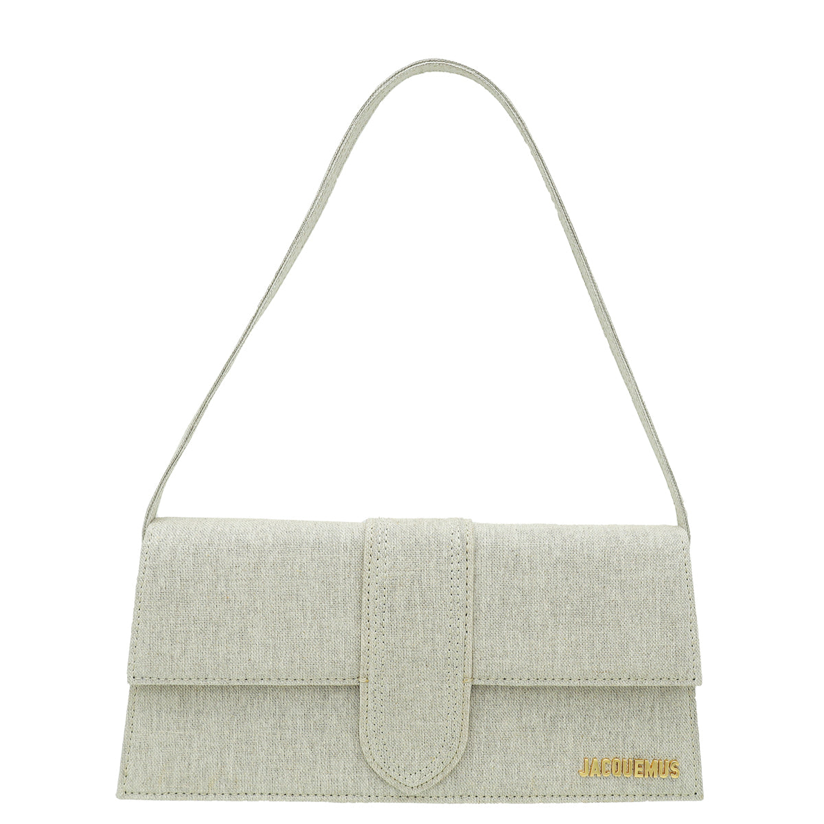 Jacquemus Beige Le Bambino Long Flap Linen Bag-Jacquemus-THE CLOSET