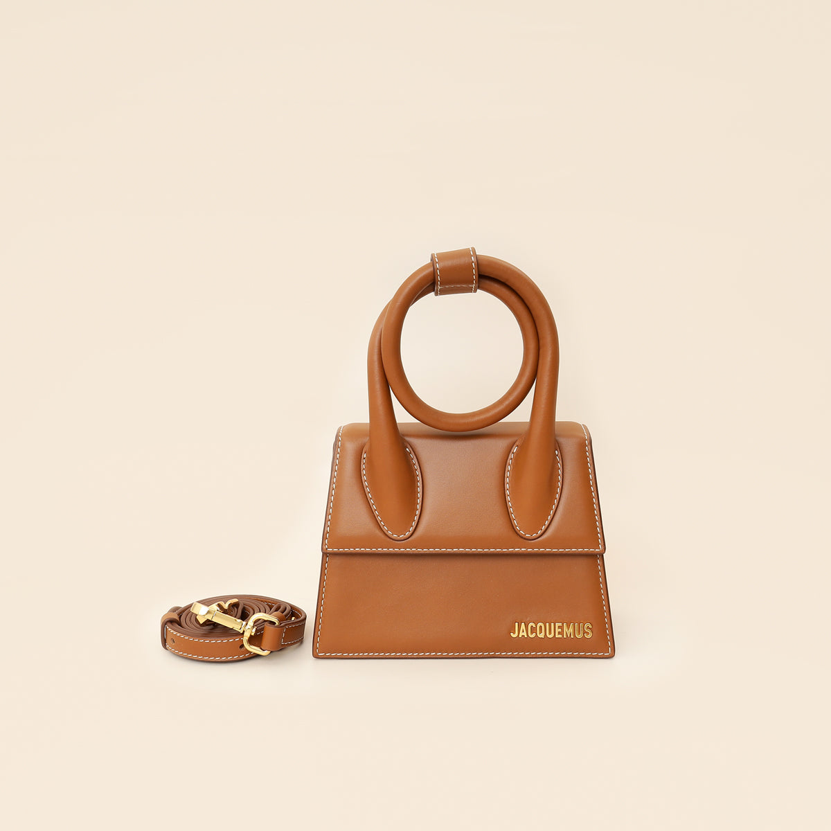 Jacquemus Light Brown Les Classiques The Knot Chiquito Bag-Jacquemus-THE CLOSET