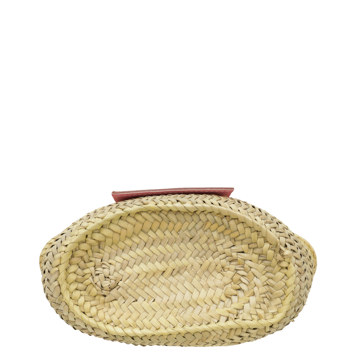 Jacquemus Bicolor Le Petit Panier Soli Straw & Suede Mini Basket Bag