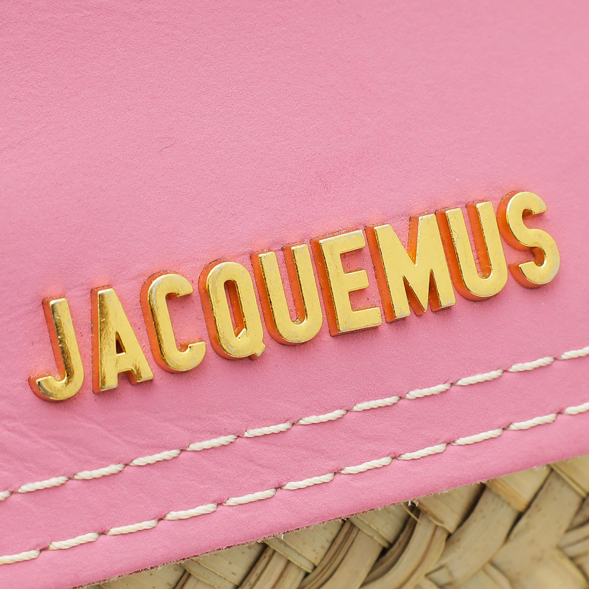 Jacquemus Bicolor Le Petit Panier Soli Straw & Suede Mini Basket Bag