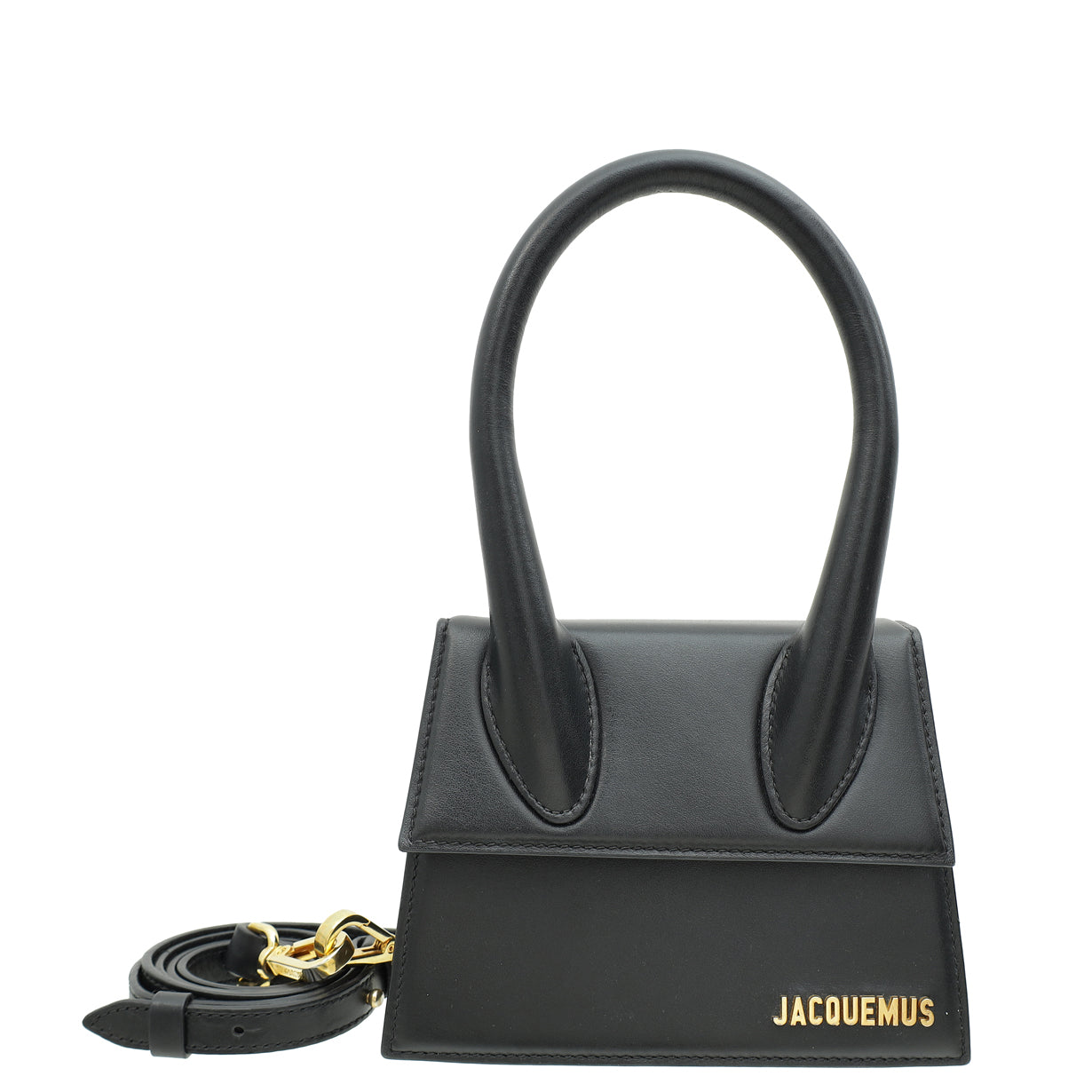 Jacquemus Black Le Chiquito Noeud Top Handle Medium Bag-Jacquemus-THE CLOSET