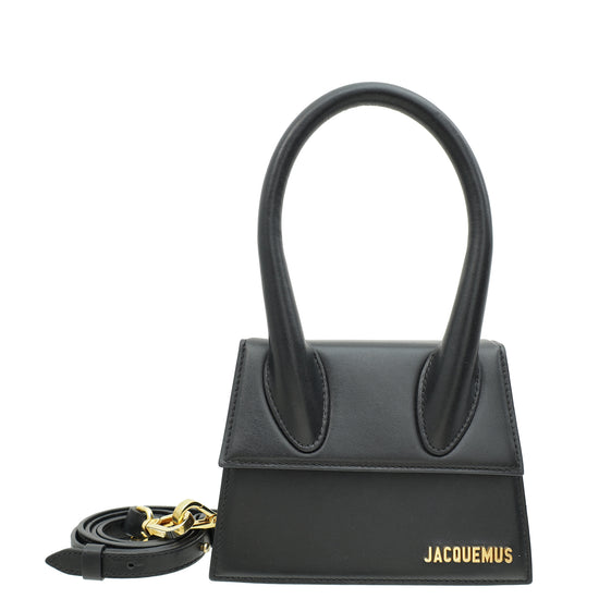 Jacquemus Black Le Chiquito Noeud Top Handle Medium Bag