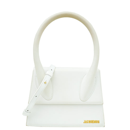 Jacquemus White Le Grand Chiquito Top-Handle Large Bag