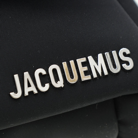 Jacquemus Black Le Bambimou in Padded Nylon Shoulder Bag