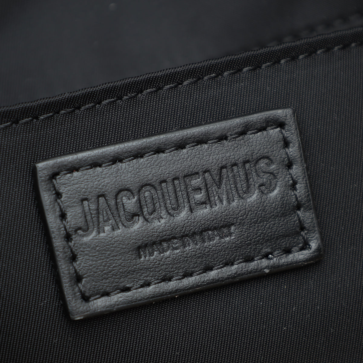 Jacquemus Black Le Bambimou in Padded Nylon Shoulder Bag