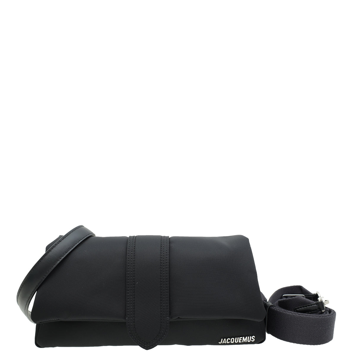 Jacquemus Black Le Bambimou in Padded Nylon Shoulder Bag