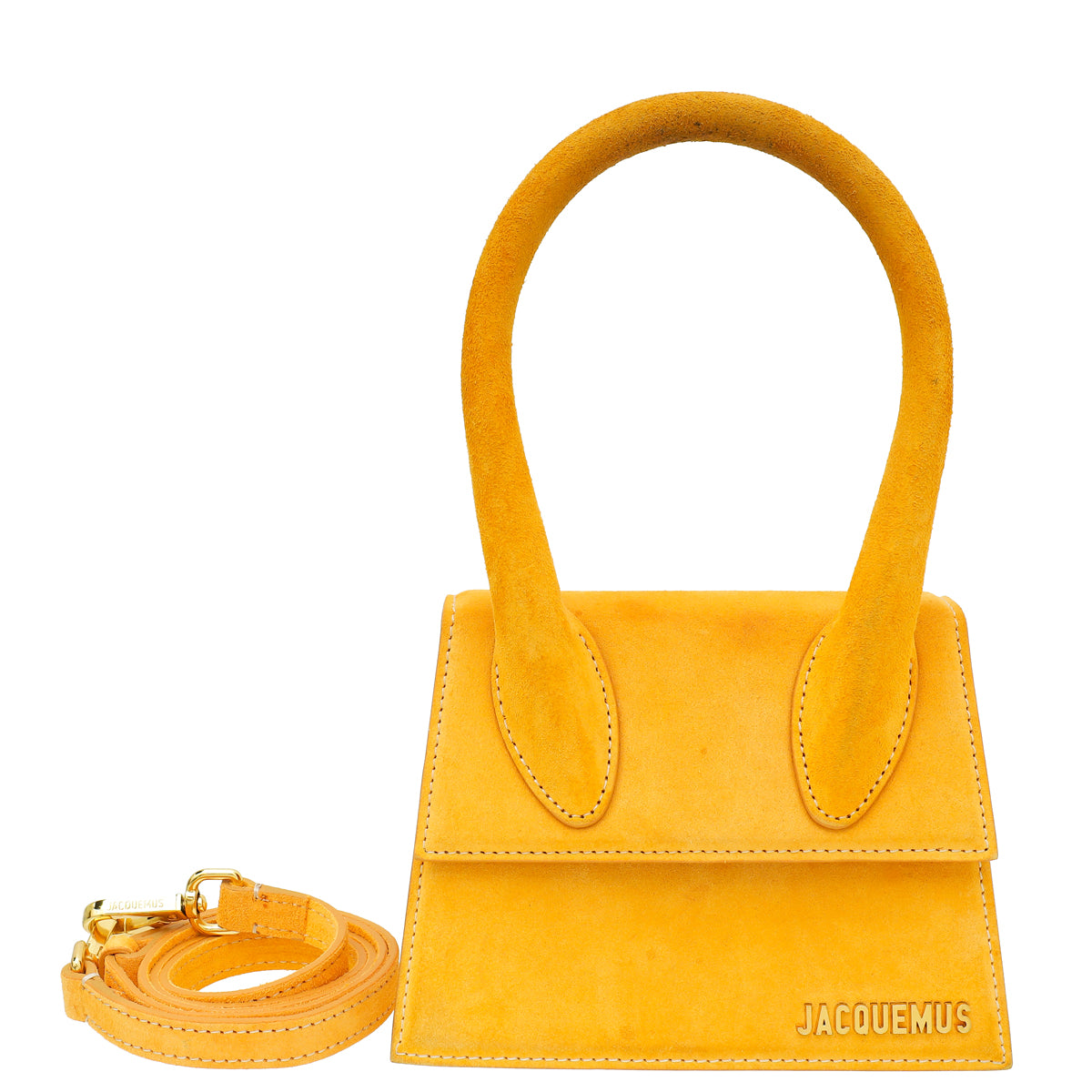 Jacquemus Yellow Suede Le Chiquito Moyen Bag-Jacquemus-THE CLOSET
