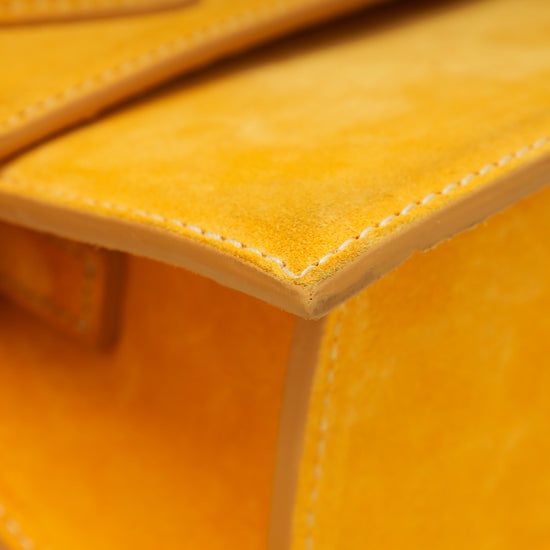 Jacquemus Yellow Suede Le Chiquito Moyen Bag