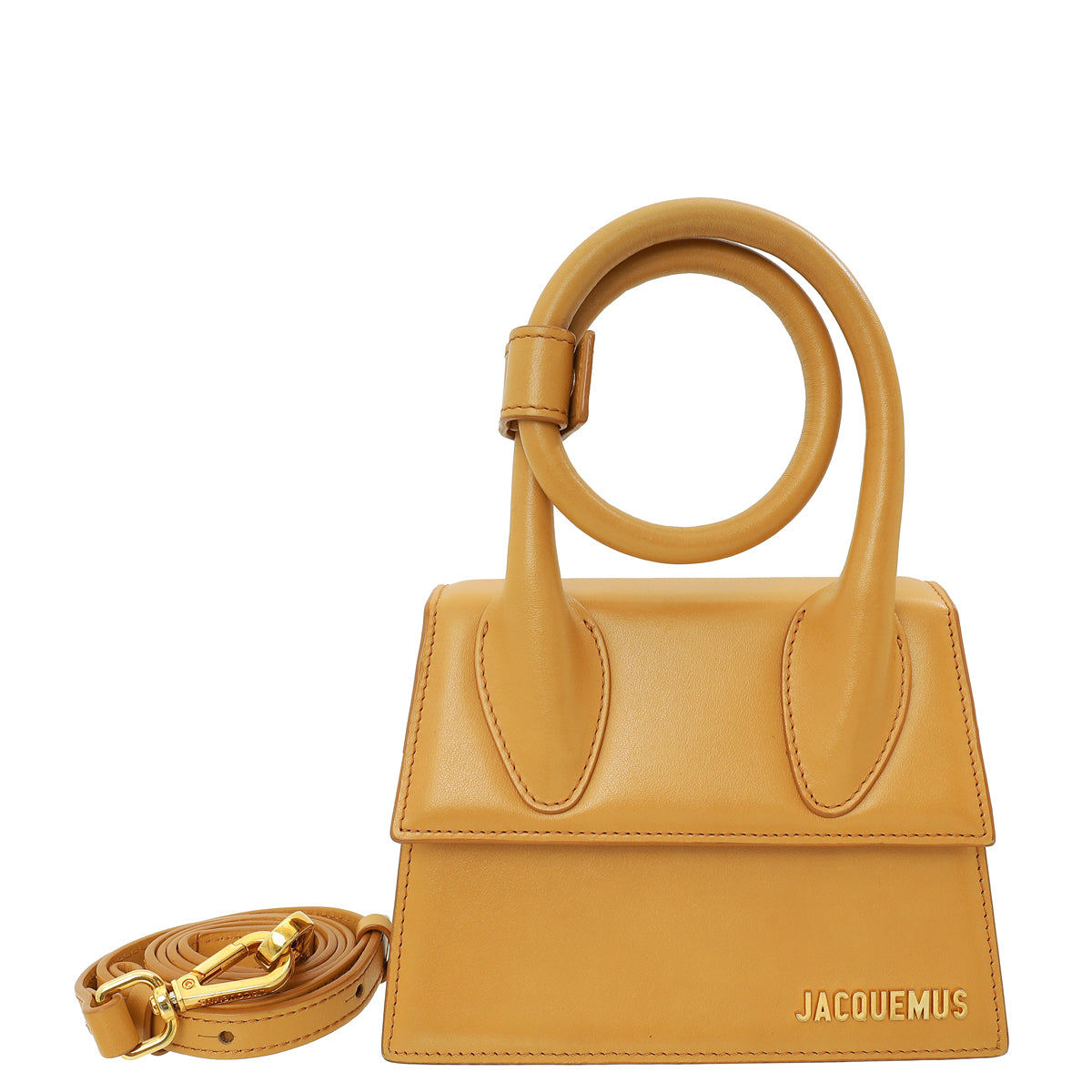 Jacquemus Tan Le Chiquito Noeud Les Classiques Coiled Handle Bag-Jacquemus-THE CLOSET