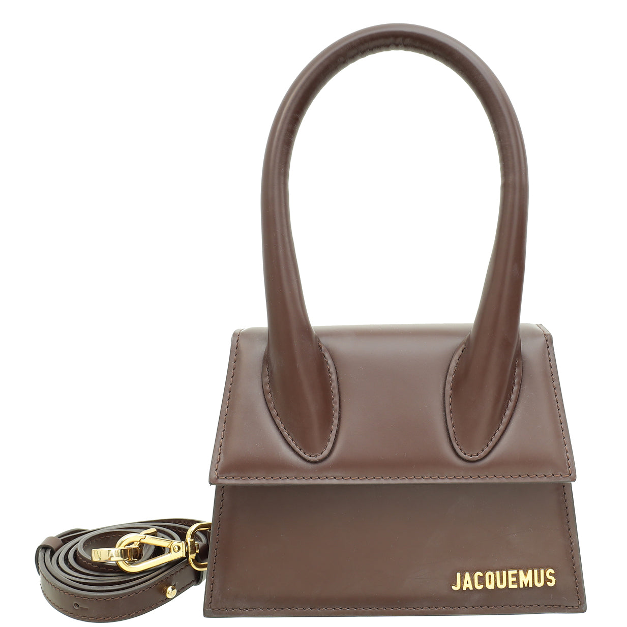 Jacquemus Chocolate Le Chiquito Moyen Bag-Jacquemus-THE CLOSET