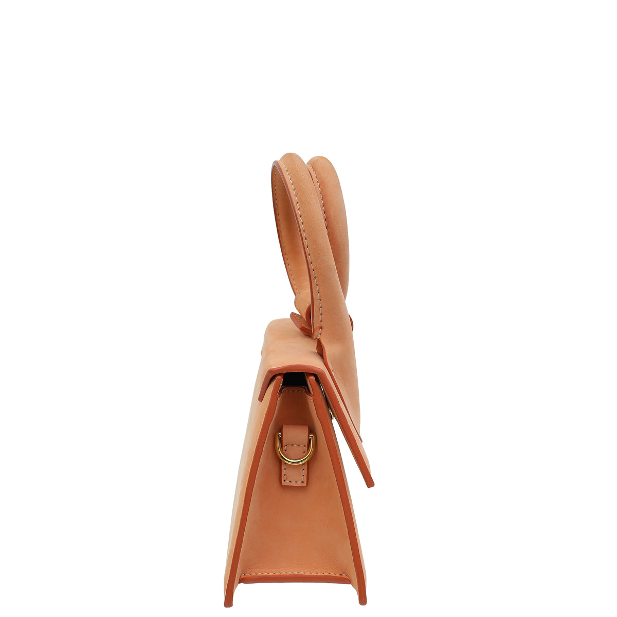 Jacquemus Peach Le Chiquito Noeud Les Classiques Coiled Handle Bag