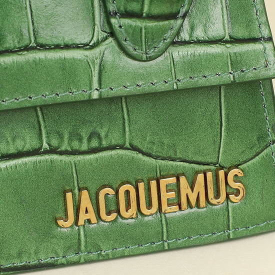 Jacquemus Green Croco Embossed Chiquito Mini Bag-Jacquemus-THE CLOSET
