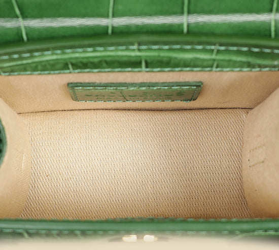 Jacquemus Green Croco Embossed Chiquito Mini Bag-Jacquemus-THE CLOSET