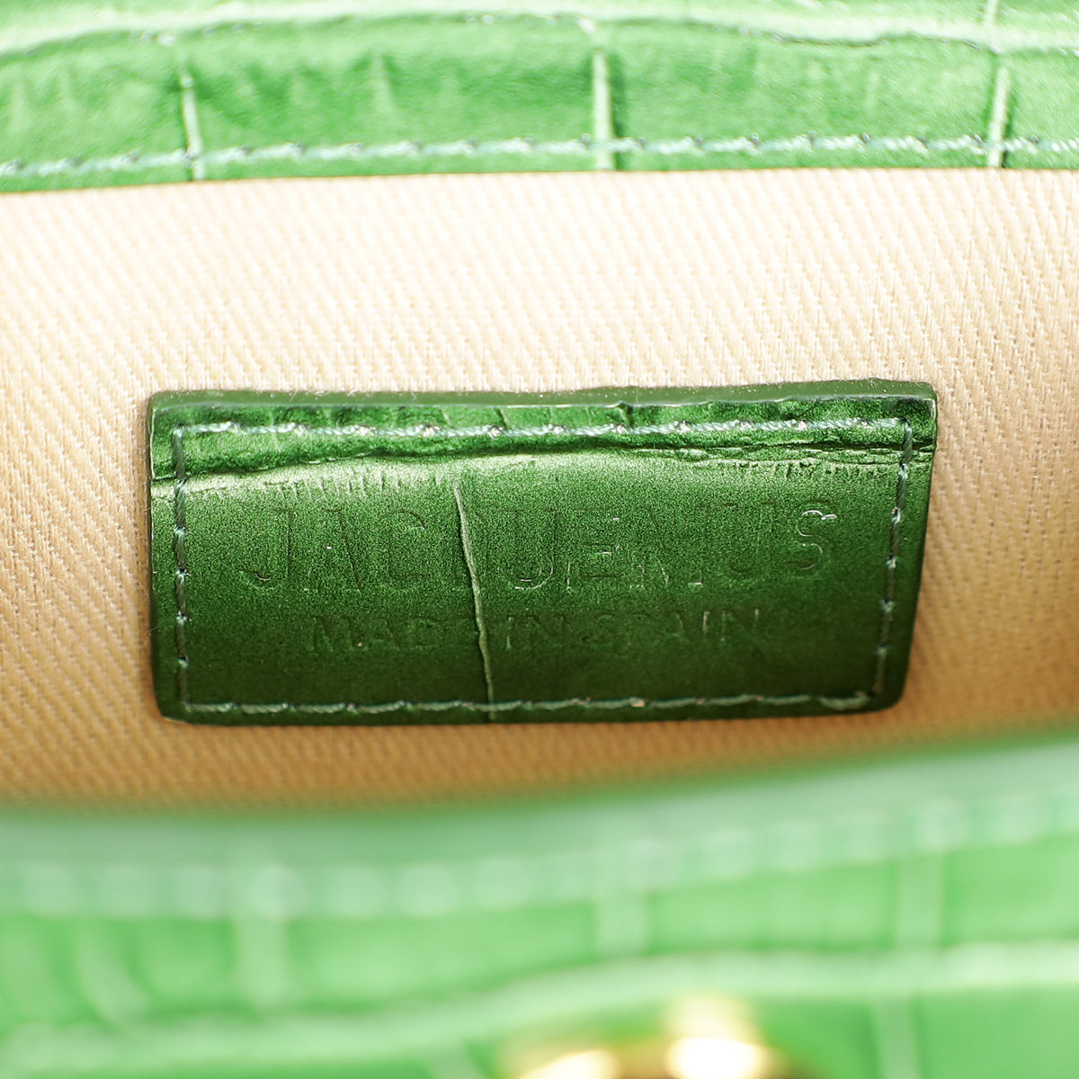 Jacquemus Green Croco Embossed Chiquito Mini Bag-Jacquemus-THE CLOSET