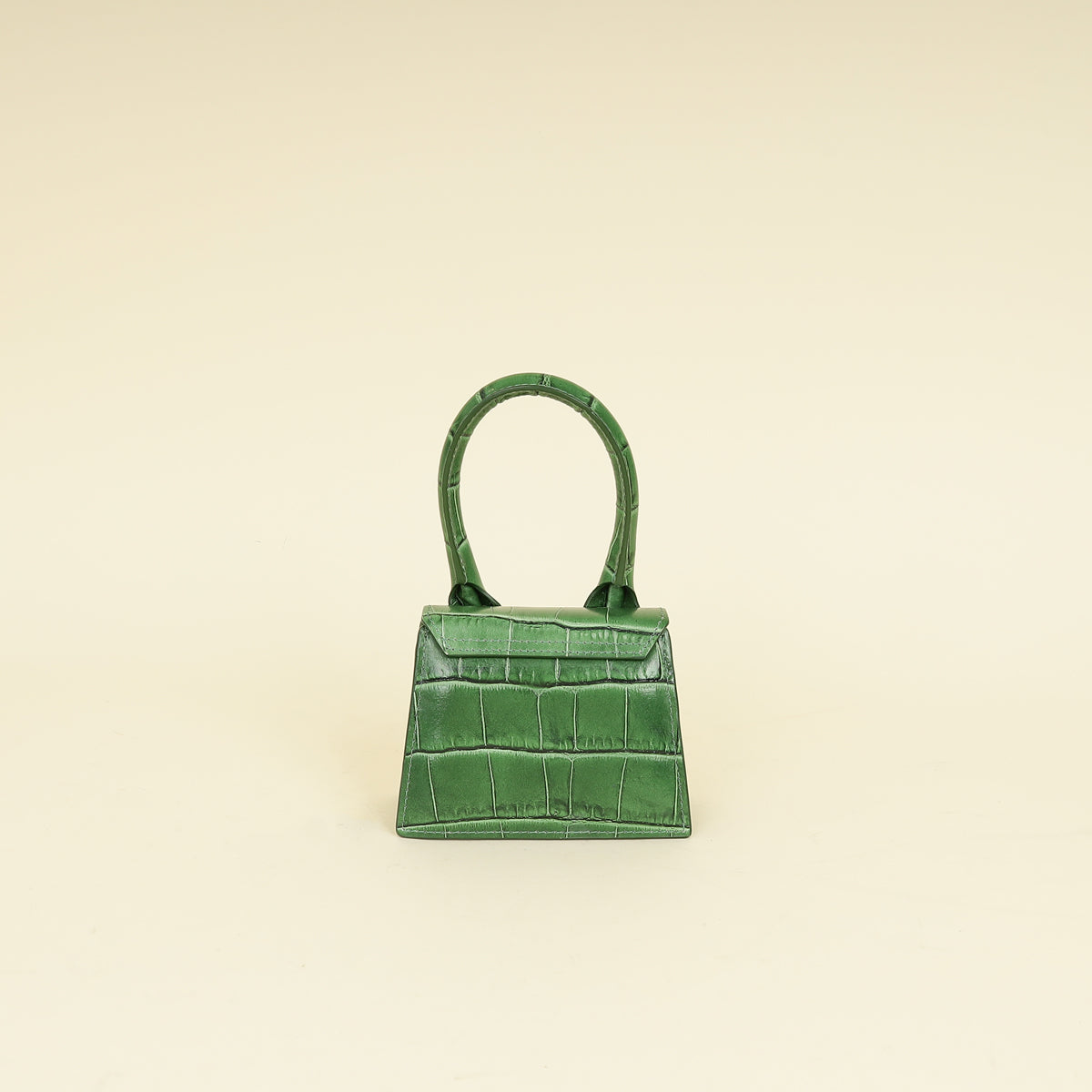 Jacquemus Green Croco Embossed Chiquito Mini Bag-Jacquemus-THE CLOSET