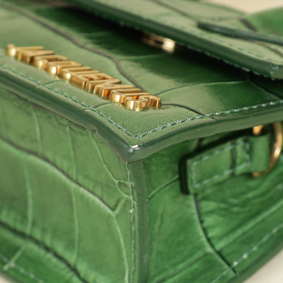 Jacquemus Green Croco Embossed Chiquito Mini Bag-Jacquemus-THE CLOSET