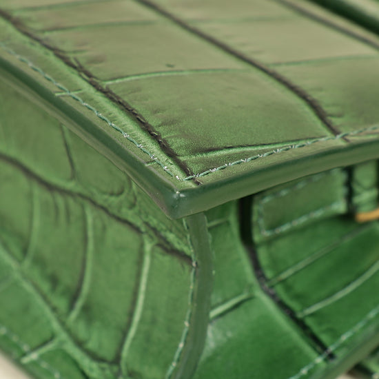 Jacquemus Green Croco Embossed Chiquito Mini Bag-Jacquemus-THE CLOSET