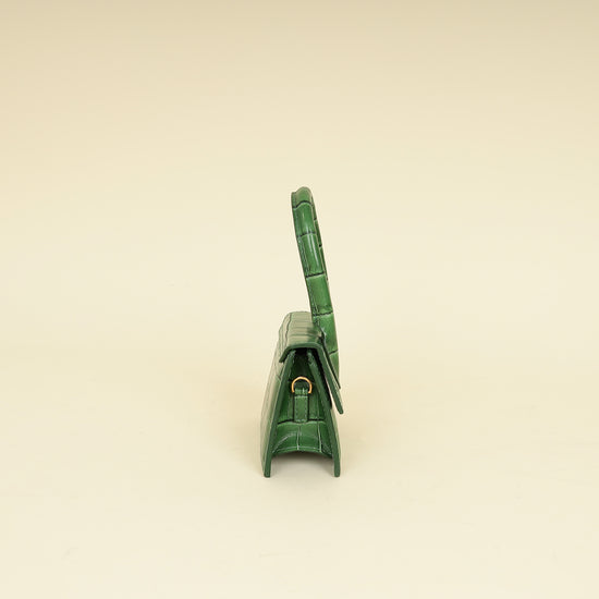 Jacquemus Green Croco Embossed Chiquito Mini Bag-Jacquemus-THE CLOSET