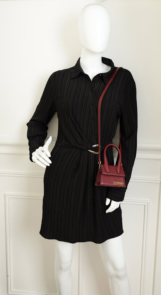 Jacquemus Burgundy Le Chiquito Mini Bag