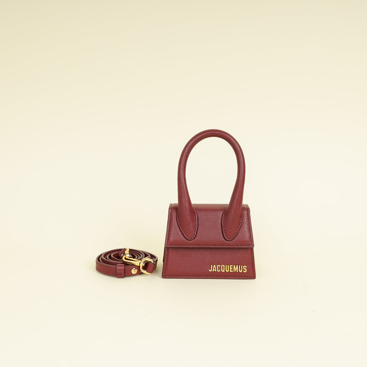 Jacquemus Burgundy Le Chiquito Mini Bag
