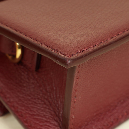 Jacquemus Burgundy Le Chiquito Mini Bag