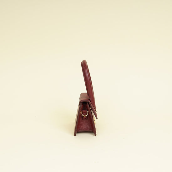 Jacquemus Burgundy Le Chiquito Mini Bag