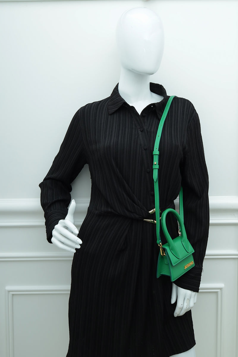 Jacquemus Green Le Chiquito Les Classiques Bag THE CLOSET Jacquemus Green Le Chiquito Les Classiques Bag THE CLOSET