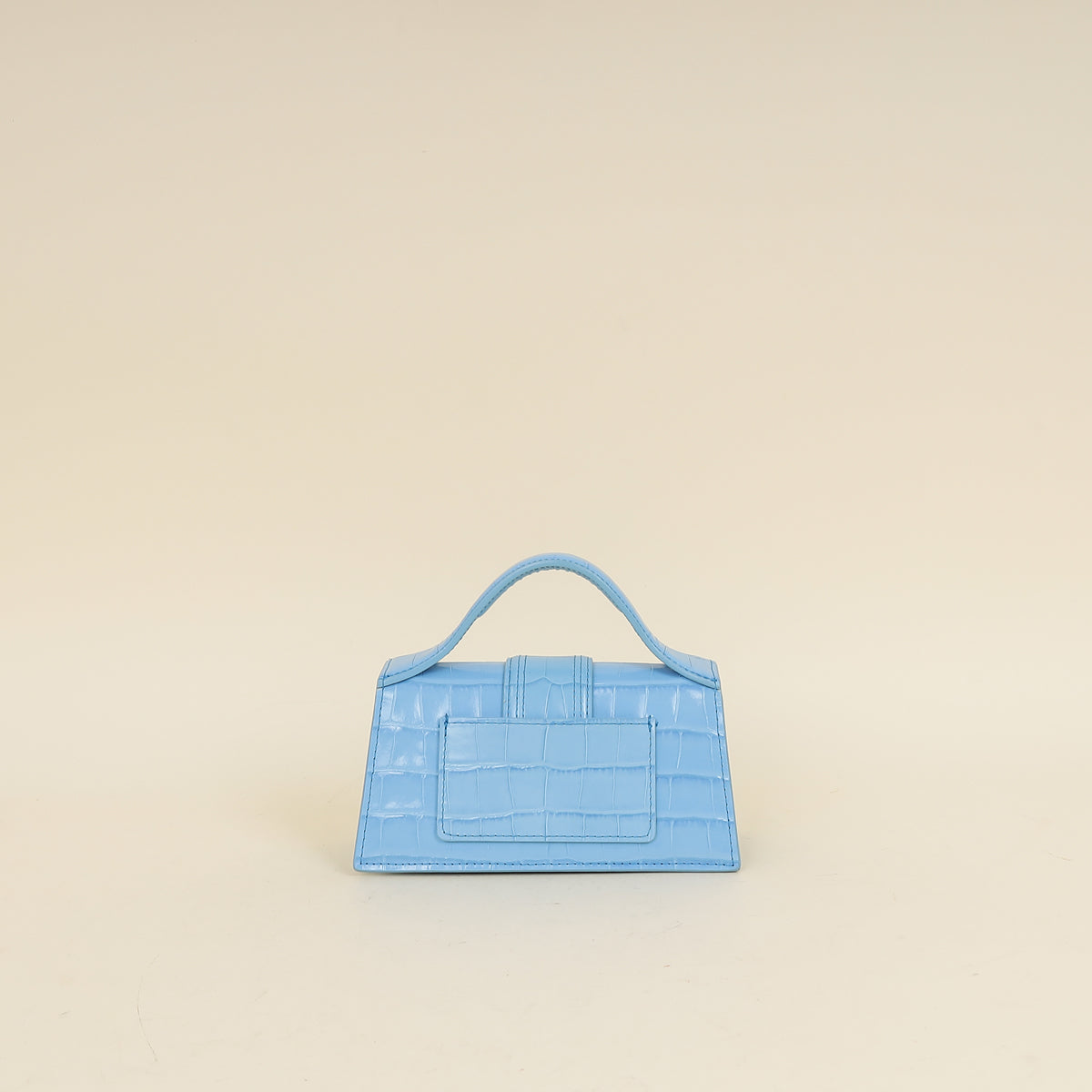 Jacquemus Light Blue Croco Embossed Le Bambino Les Classiques Small Bag