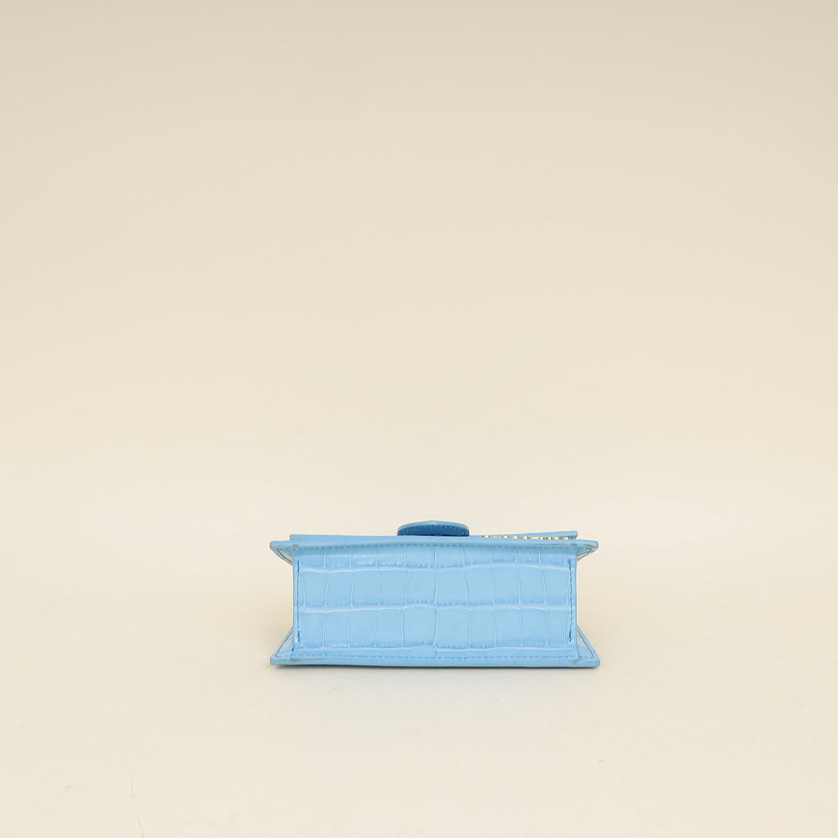 Jacquemus Light Blue Croco Embossed Le Bambino Les Classiques Small Bag