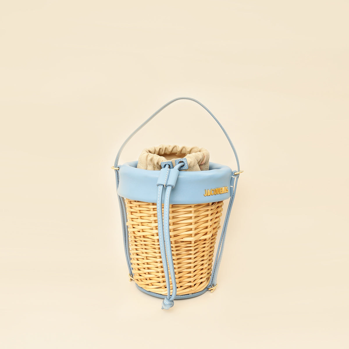Jacquemus Wicker Le Panier Seau Bucket Bag-Jacquemus-THE CLOSET