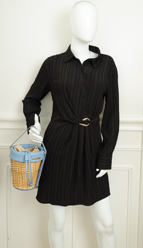 Jacquemus Wicker Le Panier Seau Bucket Bag-Jacquemus-THE CLOSET