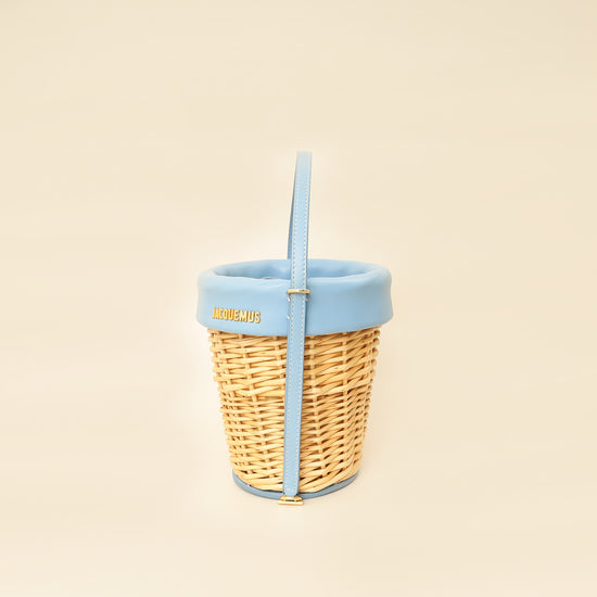 Jacquemus Wicker Le Panier Seau Bucket Bag-Jacquemus-THE CLOSET