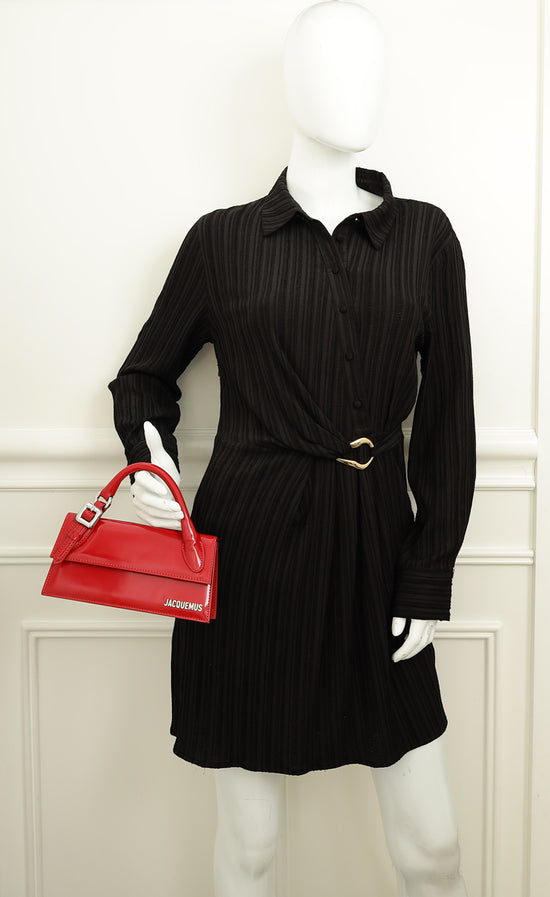 Jacquemus Red Le Chiquito Long Boucle Bag-Jacquemus-THE CLOSET