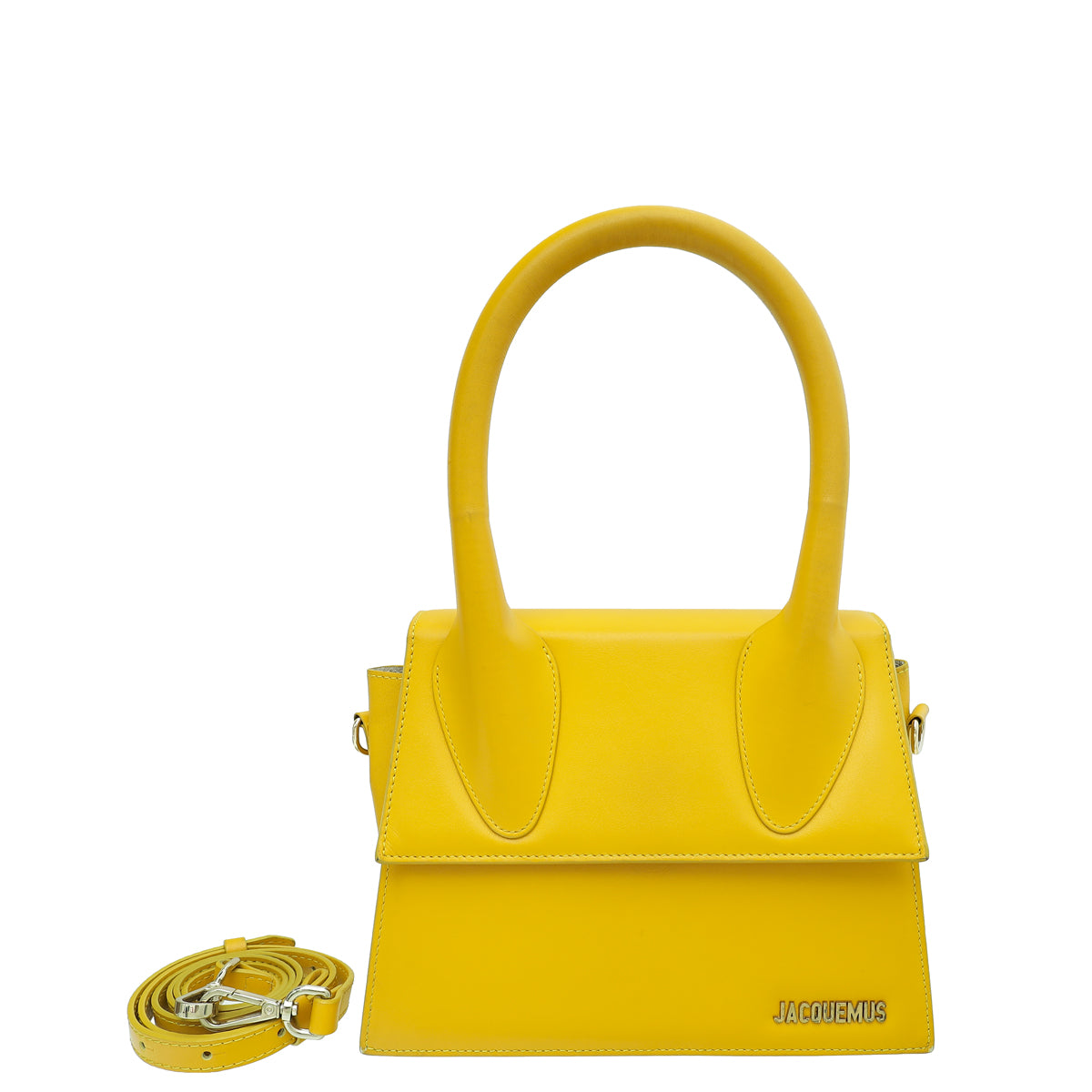 Jacquemus Yellow Le Chiquito Noeud Top Handle Large Bag
