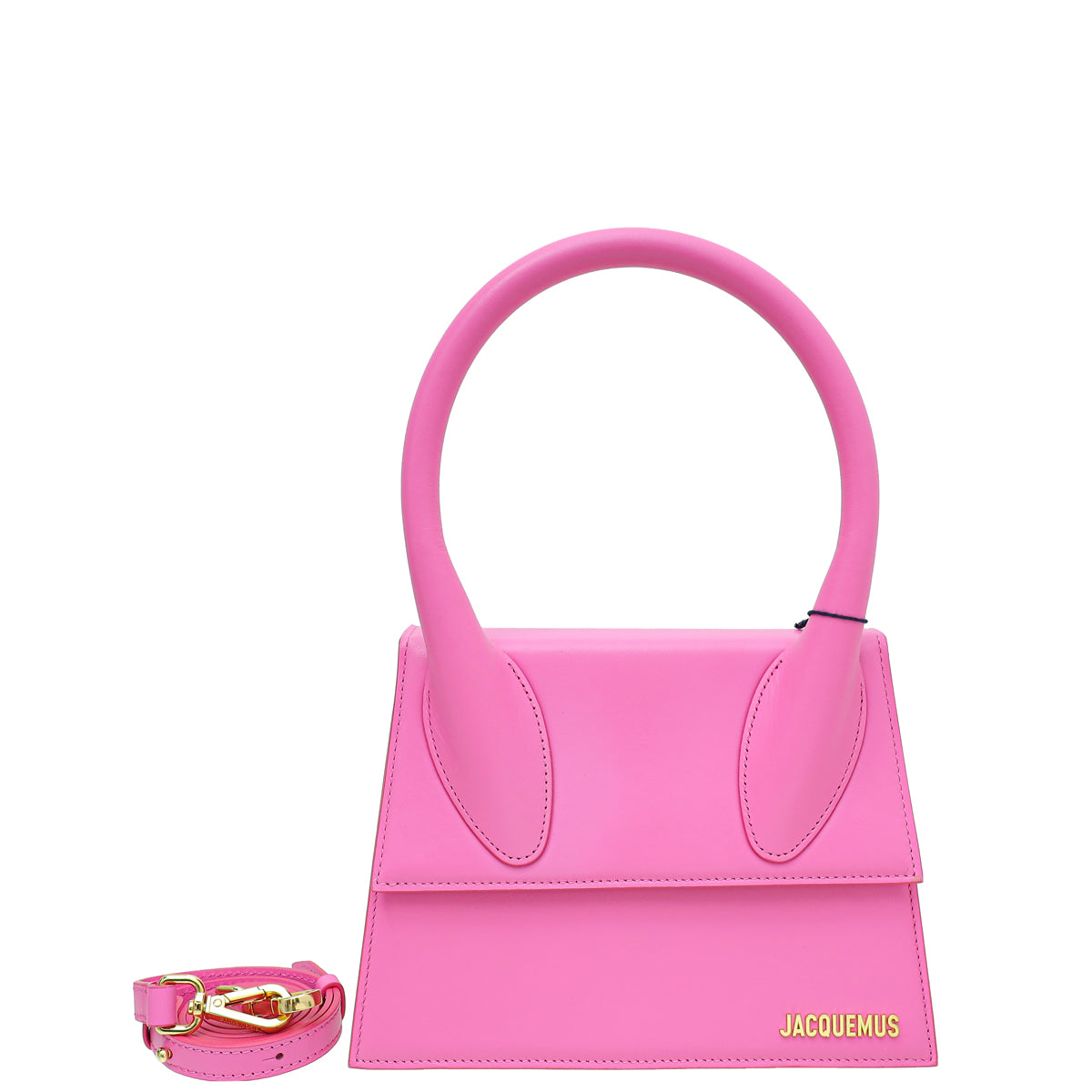 Jacquemus Neon Pink Le Grand Chiquito Top-Handle Large Bag-Jacquemus-THE CLOSET