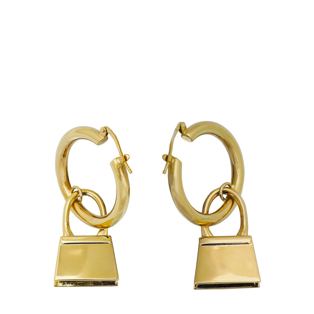 Jacquemus Gold Chiquito Pendant Hoop Earrings-Jacquemus-THE CLOSET