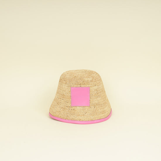 Jacquemus Bicolor Raffia Le Bob Soli Bucket