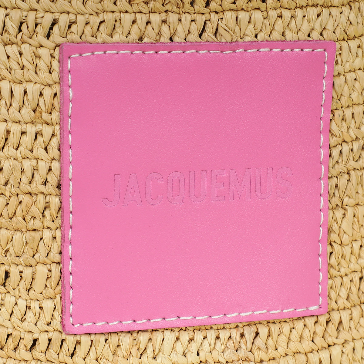 Jacquemus Bicolor Raffia Le Bob Soli Bucket