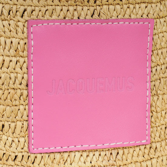 Jacquemus Bicolor Raffia Le Bob Soli Bucket