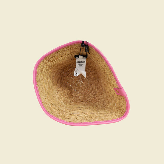 Jacquemus Bicolor Raffia Le Bob Soli Bucket