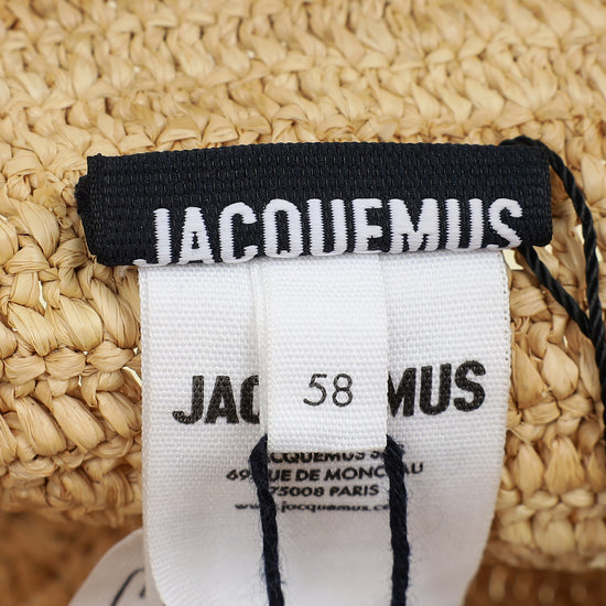 Jacquemus Bicolor Raffia Le Bob Soli Bucket