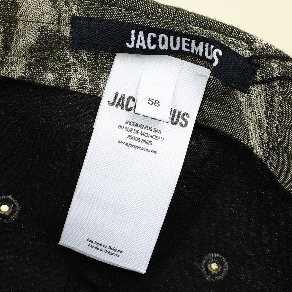Jacquemus Khaki Banana Logo The Gadjo LA CROISIÈRE Cap
